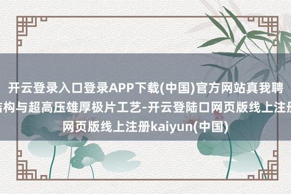 开云登录入口登录APP下载(中国)官方网站真我聘请了迷你钻石结构与超高压雄厚极片工艺-开云登陆口网页版线上注册kaiyun(中国)
